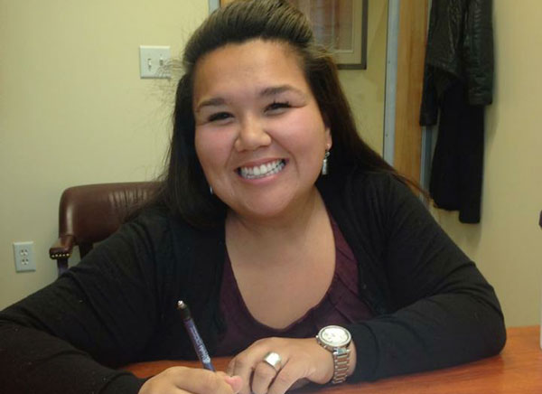 Deloycheet Chair, Lena Aloysius-Hoblet wants all Scholarship recipients to run for the Deloycheet Board some day. Shareholder - Lena Aloysius-Hoblet